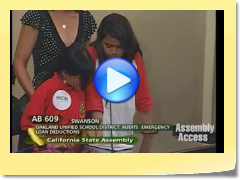 Oakland Students Testify at State Capitol in Support of Swanson’s School Recovery Bill